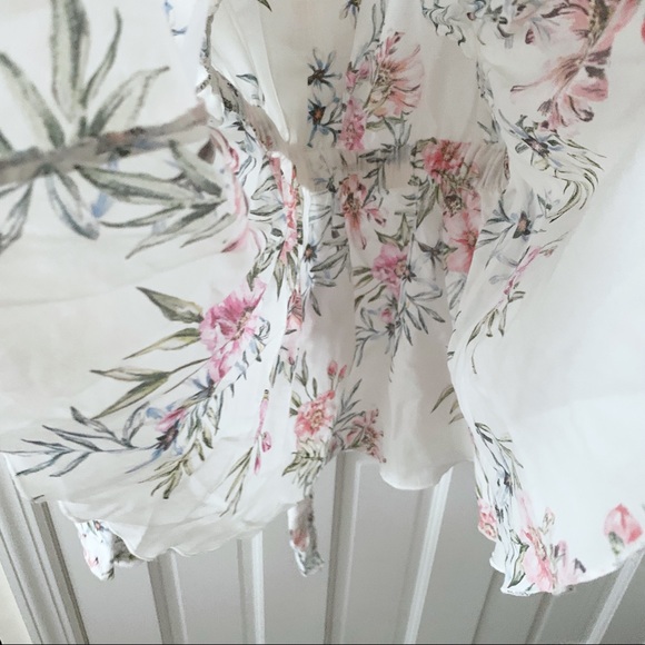 INTERMIX Rochelle Floral V-Neck Top - Picture 11 of 13